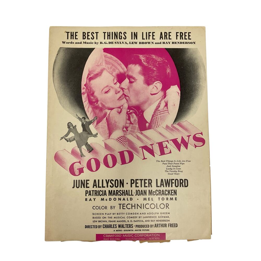 The Best Things In Life Are Free Sheet Music‎ Good News De Sylva Brown Henderson